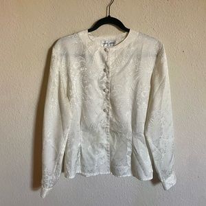 Vintage Iridescent Button Up Blouse